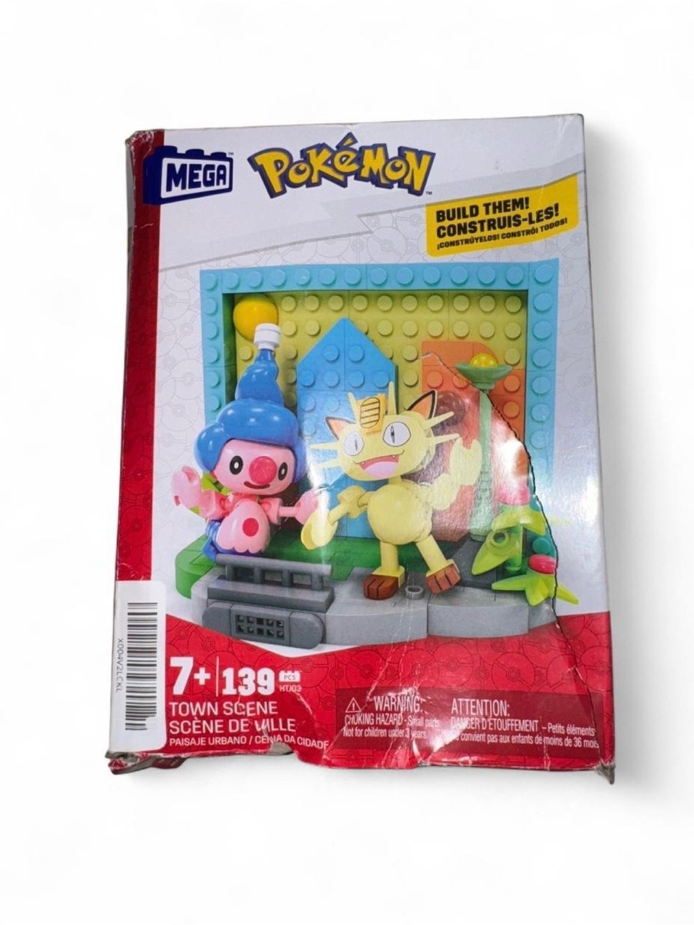 MEGA Pokémon Town Scene Building Set (139 Pieces) - Meowth & Mime Jr.